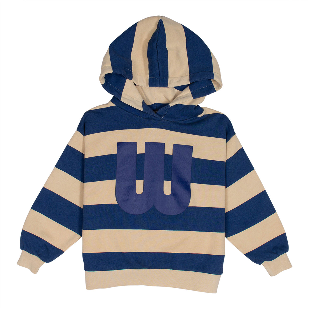 Wynken Amore Hoody - Sand/Cobalt Stripe - 3Y, 4Y, 6Y, 8Y