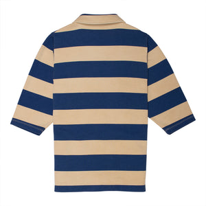 Wynken Amore Jersey Dress - Sand/Cobalt Stripe - 3Y, 4Y, 6Y, 8Y
