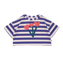 Load image into Gallery viewer, Wynken Beach Tee - Strong Blue Honeycomb Stripe - 2Y Last One