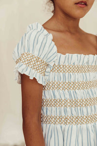 Liilu Smocked Striped Dress - 2Y, 6Y