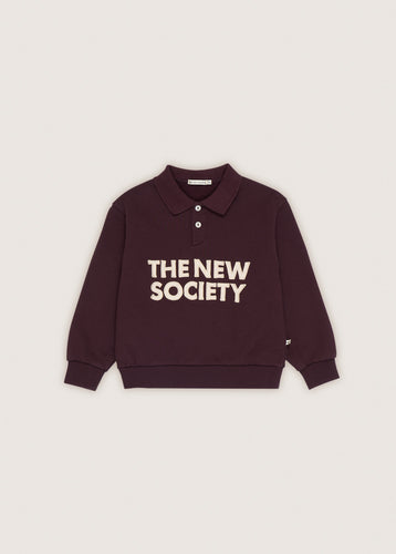 The New Society Dario Polo Sweater - Fudge - 3Y Last One