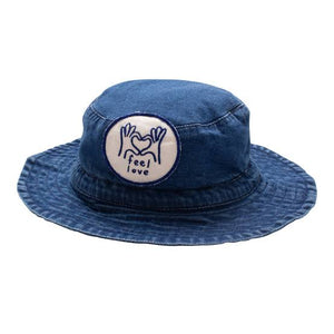 Wynken Vivi Bucket Hat - Indigo Mid Blue- 50-54cm