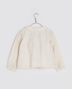 Little Cotton Clothes Ruby Blouse - milk linen - 4/5Y