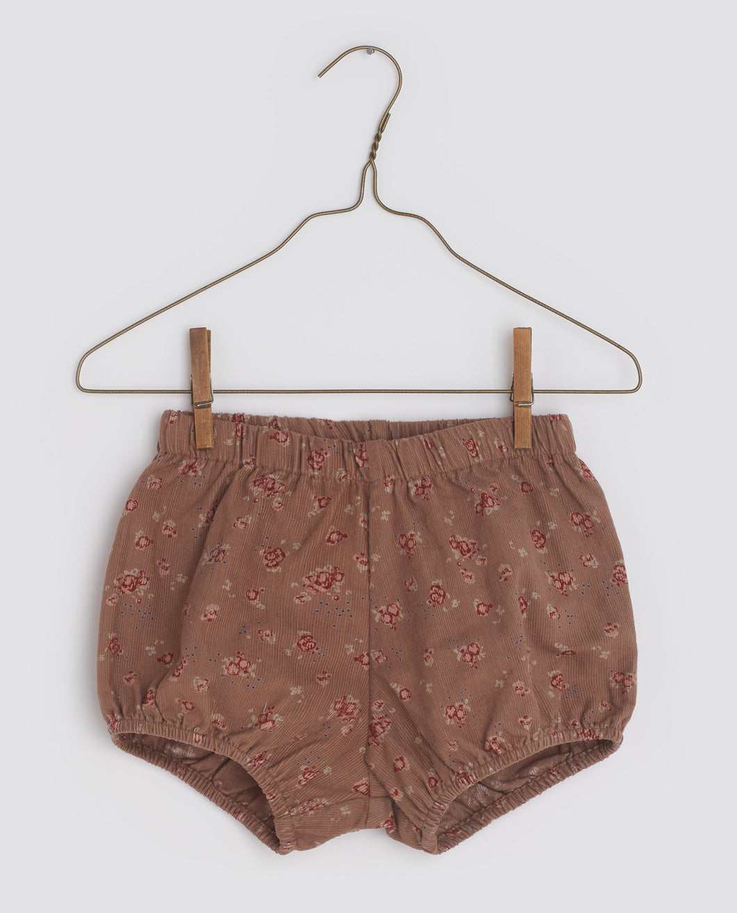 Little Cotton Clothes Poppy Bloomers - rose floral in oak - 12/18M Last Obe