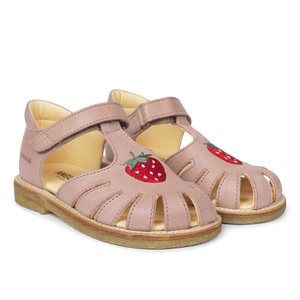 Angulus Sandal with Strawberry Detail and Velcro Closure - 24, 25, 26, 27