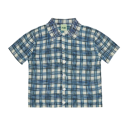 Fub Printed Shirt - Ecru/Cobolt - 90cm, 100cm, 110cm, 120cm