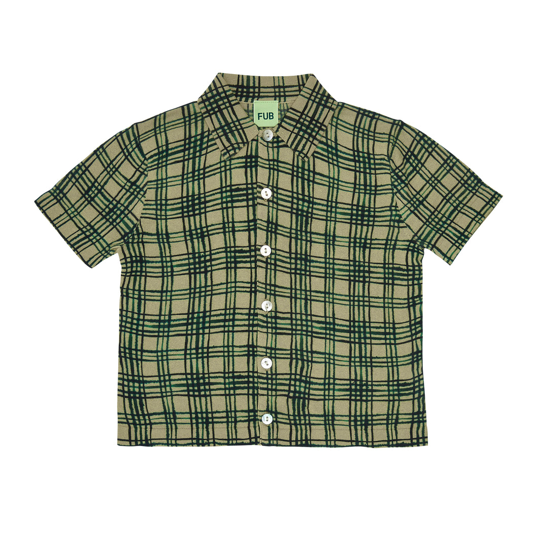 Fub Printed Shirt - Khaki/Deep Green - 90cm, 100cm, 110cm, 120cm