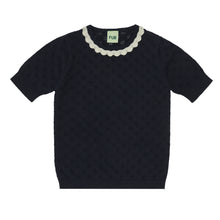 Load image into Gallery viewer, Fub Pointelle T-Shirt - Dark Navy - 90cm Only