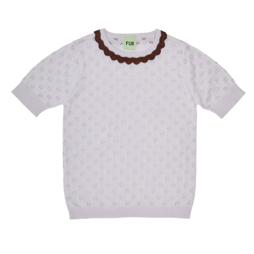 Fub Pointelle T-Shirt - Ametyst - 90cm Last One