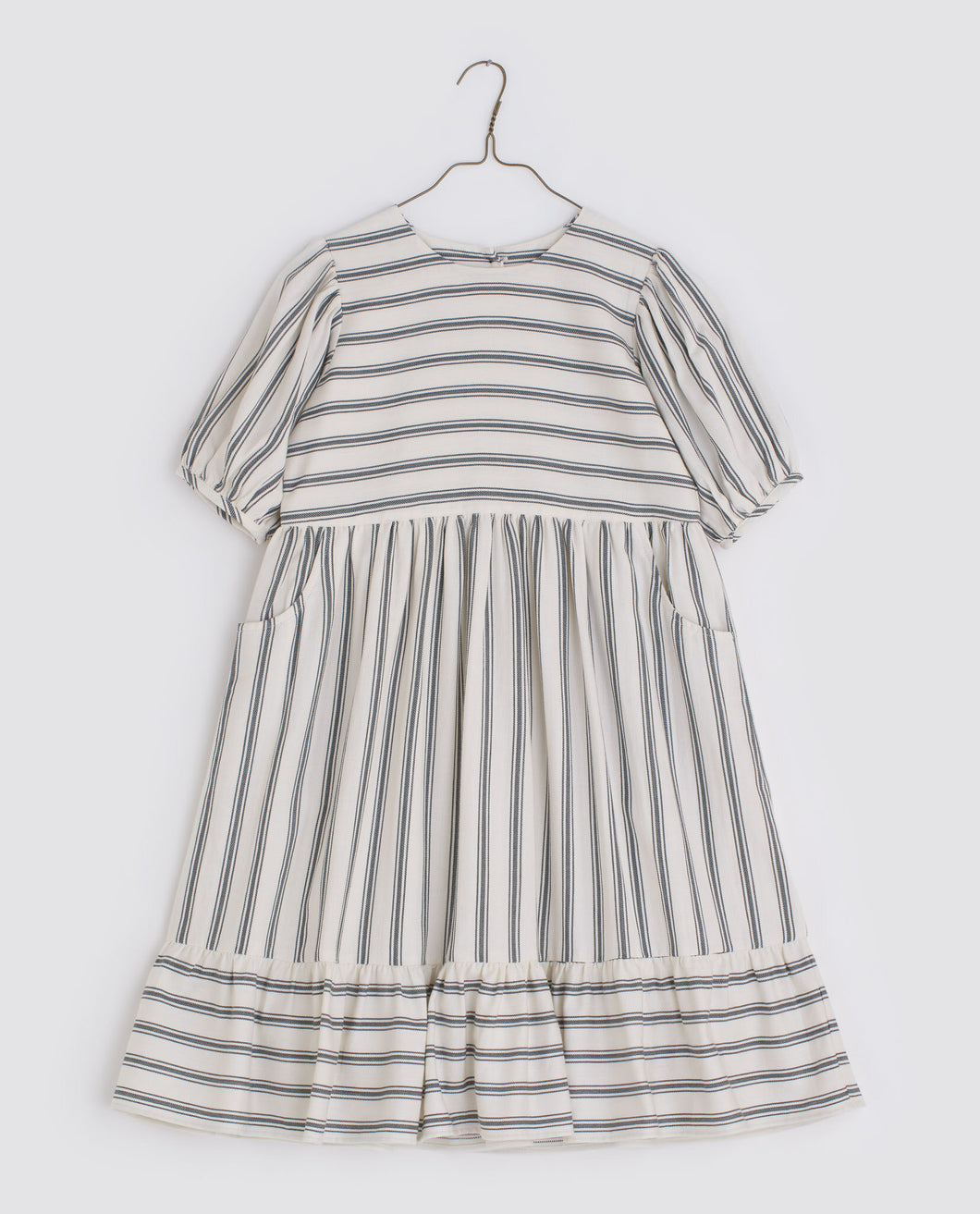 Little Cotton Clothes Amy Dress - Ticking Stripe - 4/5Y, 5/6Y