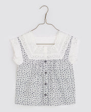 Load image into Gallery viewer, Little Cotton Clothes Clementine Blouse - Rose Bud Floral/Anemone Floral in Blue - 2/3Y, 3/4Y/ 4/5Y/ 5/6Y