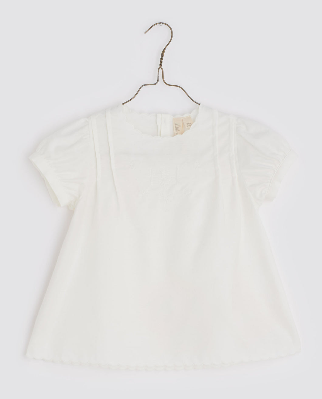 Little Cotton Clothes Beth Blouse - Embroidered White - 2/3Y, 3/4Y