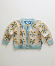 Load image into Gallery viewer, Oeuf Knit Clover Cardigan - Celadon/Knit Clover - 4/5Y Last One