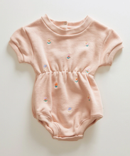 Load image into Gallery viewer, Oeuf Terry Onesie - Warm Blush/Clover - 12/18M, 18/24M
