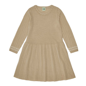 Fub Pointelle Dress - Hay - 90cm Last One
