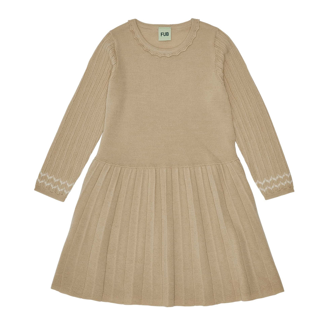 Fub Pointelle Dress - Hay - 90cm Last One