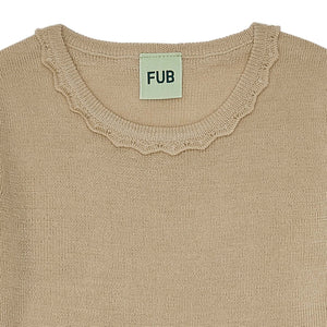 Fub Pointelle Dress - Hay - 90cm Last One
