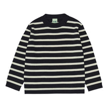 Load image into Gallery viewer, Fub Longsleeve Tee - Dark Blue/Ecru - 90cm Last One