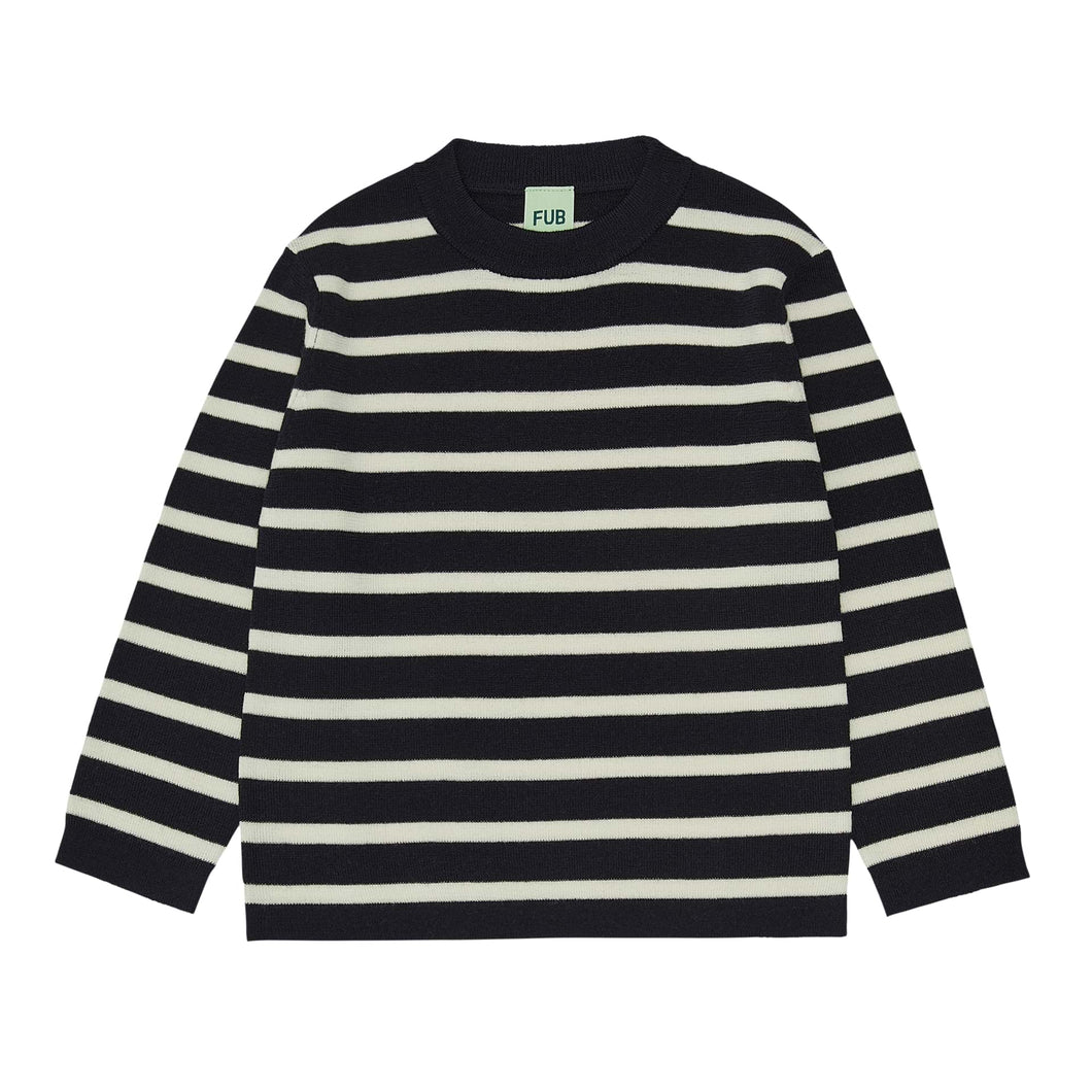 Fub Longsleeve Tee - Dark Blue/Ecru - 90cm Last One