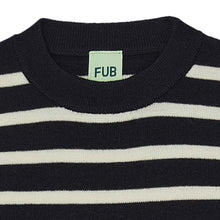 Load image into Gallery viewer, Fub Longsleeve Tee - Dark Blue/Ecru - 90cm Last One