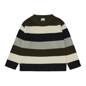 Fub Multistriped Blouse - Forest - 90cm Last One