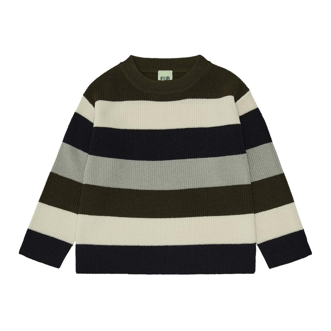 Fub Multistriped Blouse - Forest - 90cm Last One