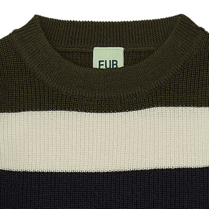 Fub Multistriped Blouse - Forest - 90cm Last One
