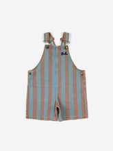 Load image into Gallery viewer, Bobo Choses Vertical Stripes Denim Short Dungaree - 2/3Y, 6/7Y