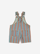 Load image into Gallery viewer, Bobo Choses Vertical Stripes Denim Short Dungaree - 2/3Y, 6/7Y