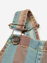 Load image into Gallery viewer, Bobo Choses Vertical Stripes Denim Short Dungaree - 2/3Y, 6/7Y
