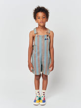 Load image into Gallery viewer, Bobo Choses Vertical Stripes Denim Short Dungaree - 2/3Y, 6/7Y