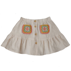 Kalinka Senna Skirt - Natural, Lilac - 2/4Y,