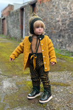 Load image into Gallery viewer, Mabli Takenoko Cardigan - Saffron / Juniper - 2Y, 4Y, 6Y