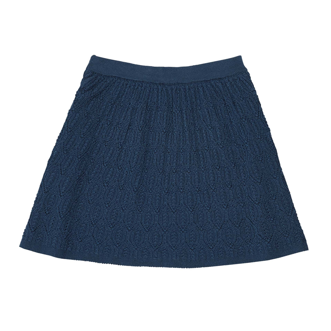 Fub Pointelle Skirt - Indigo - 100cm, 110cm, 120cm