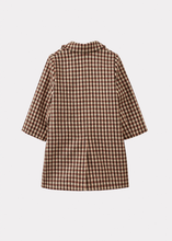 Load image into Gallery viewer, Caramel Danby Coat - Brown/Cream Check - 3Y, 4Y, 6Y