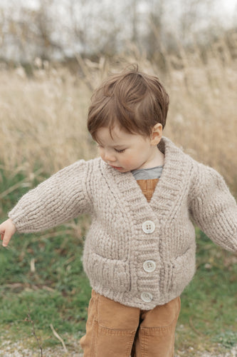 Nonna Lietta Mini Organic Cardigan in Écru Chiaro - 4Y Last One