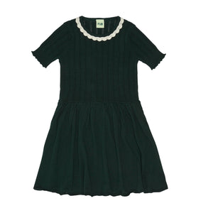 Fub Pointelle Dress - Deep Green - 90cm, 120cm