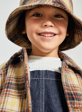 Load image into Gallery viewer, East End Highlanders Tulip Hat - Beige/Black/Brown Plaid