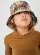 Load image into Gallery viewer, East End Highlanders Tulip Hat - Beige/Black/Brown Plaid