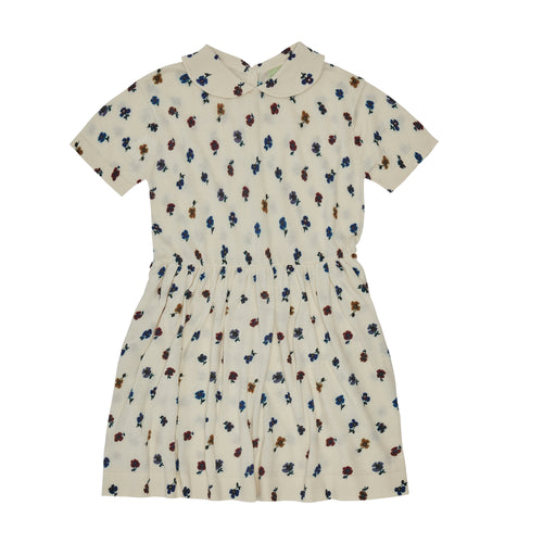 Fub Printed Dress - Ecru/Flower - 90cm