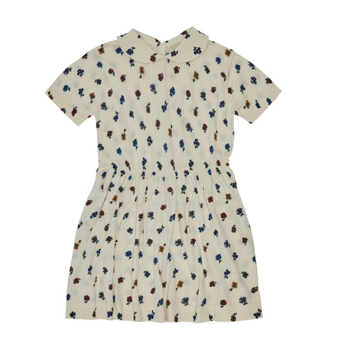 Fub Printed Dress - Ecru/Flower - 90cm, 100cm, 110cm, 120cm