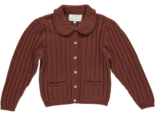 Bebe Organic Loulou Cardigan - Walnut - 4Y, 6Y
