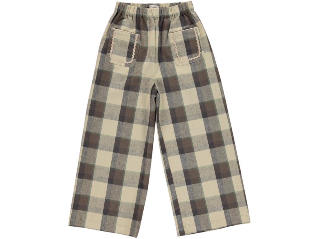 Bebe Organic Magda Pants - Moss Plaid - 3Y, 4Y