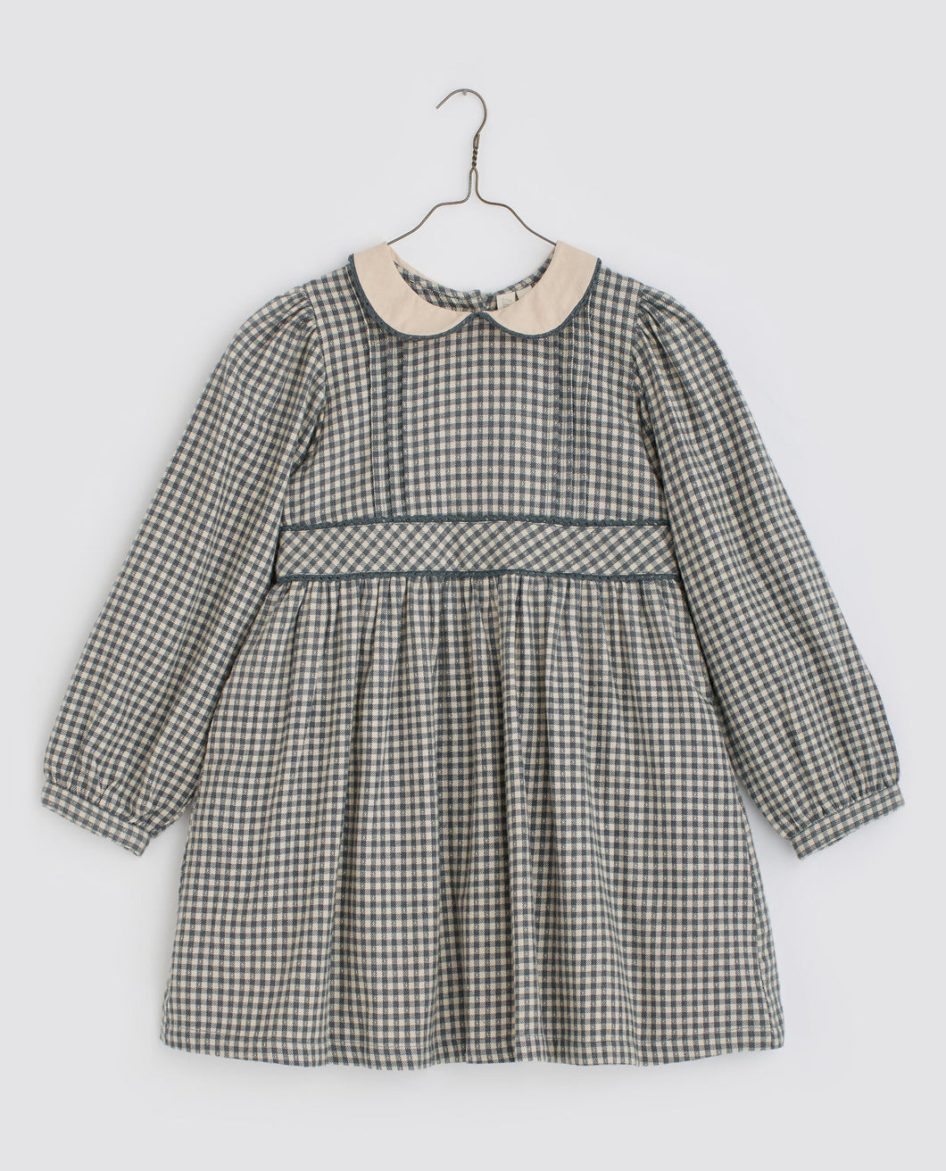 Little Cotton Clothes Isadora Dress - Flannel Cove Blue Check - 5/6Y Last One