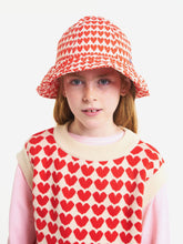 Load image into Gallery viewer, Bobo Choses Hearts All Over Quilted Hat - 52cm, 54cm