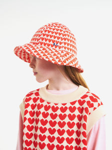 Bobo Choses Hearts All Over Quilted Hat - 52cm, 54cm