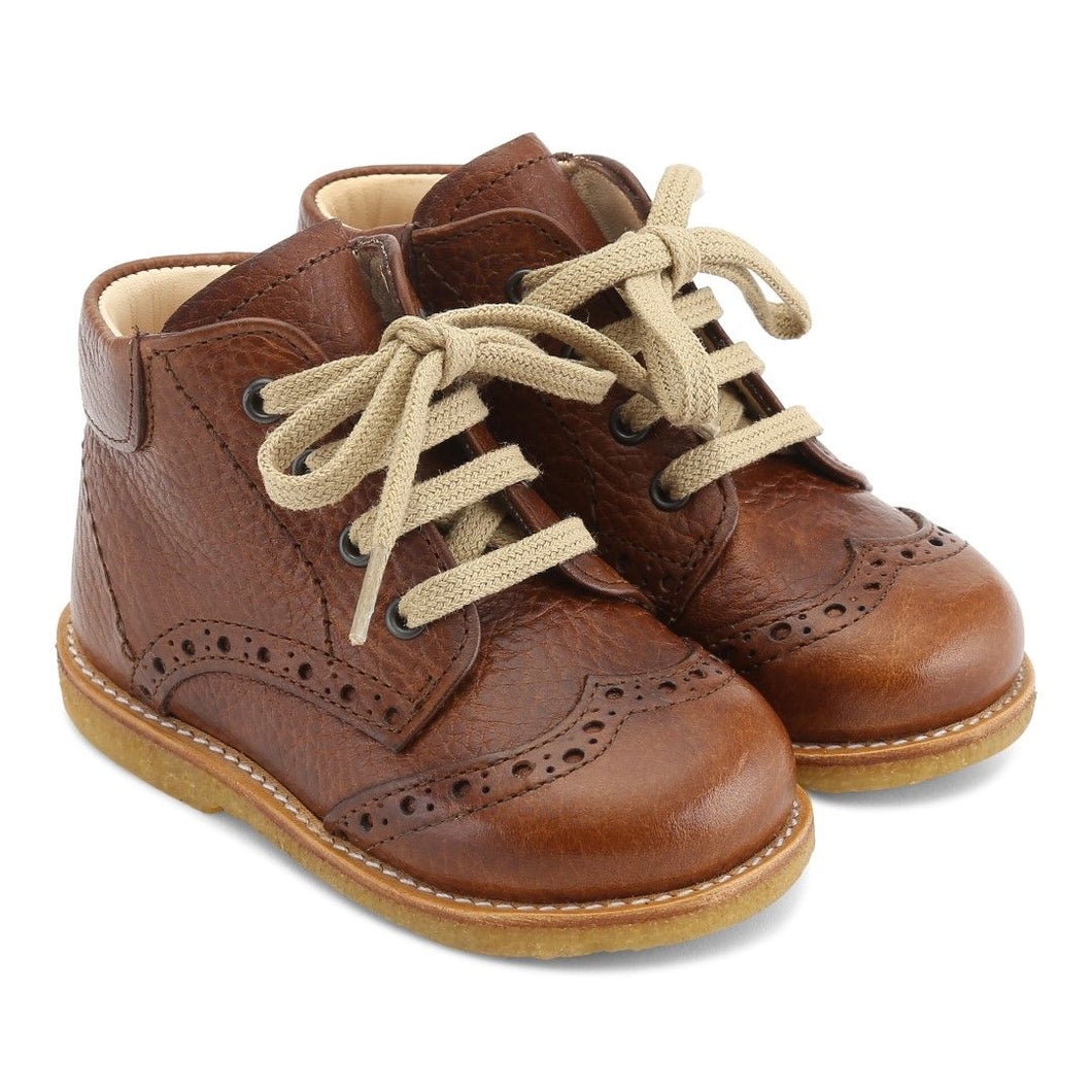 Angulus Starter Shoe with Laces - Cognac - 23, 24, 25, 27