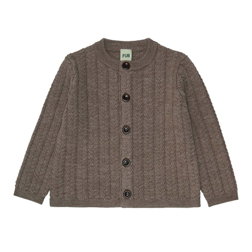 Fub Cable Cardigan - Beige Melange - 90cm Last Ones