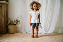 Load image into Gallery viewer, Little Cotton Clothes Clementine Blouse - Rose Bud Floral/Anemone Floral in Blue - 2/3Y, 3/4Y/ 4/5Y/ 5/6Y