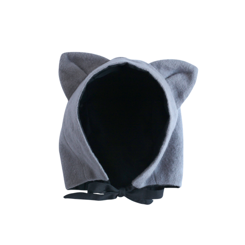 Ellie Fun Day Organic Flannel Cat Hat - 6-12M Last One